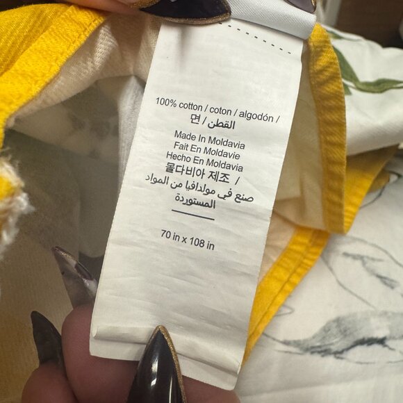 Williams Sonoma Limone 100% Cotton Table Cloth Lemons Italy With Umbrella Hole - Picture 11 of 13